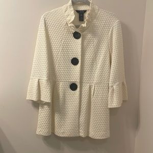 NWT  Ali Miles cream button front tunic.